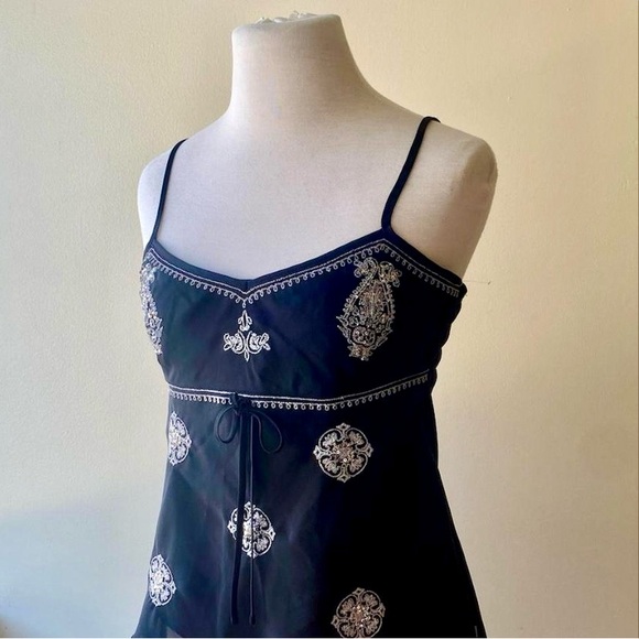 Vintage y2k embroidered babydoll top - Picture 4 of 8